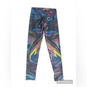 Olga Cogollo Sport Tye-Dye Print Workout Leggings